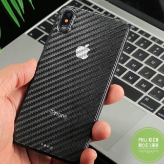 DÁN CACBON LƯNG IPHONE XS MAX 6.5INCH XS X CARBON LƯNG SAU
