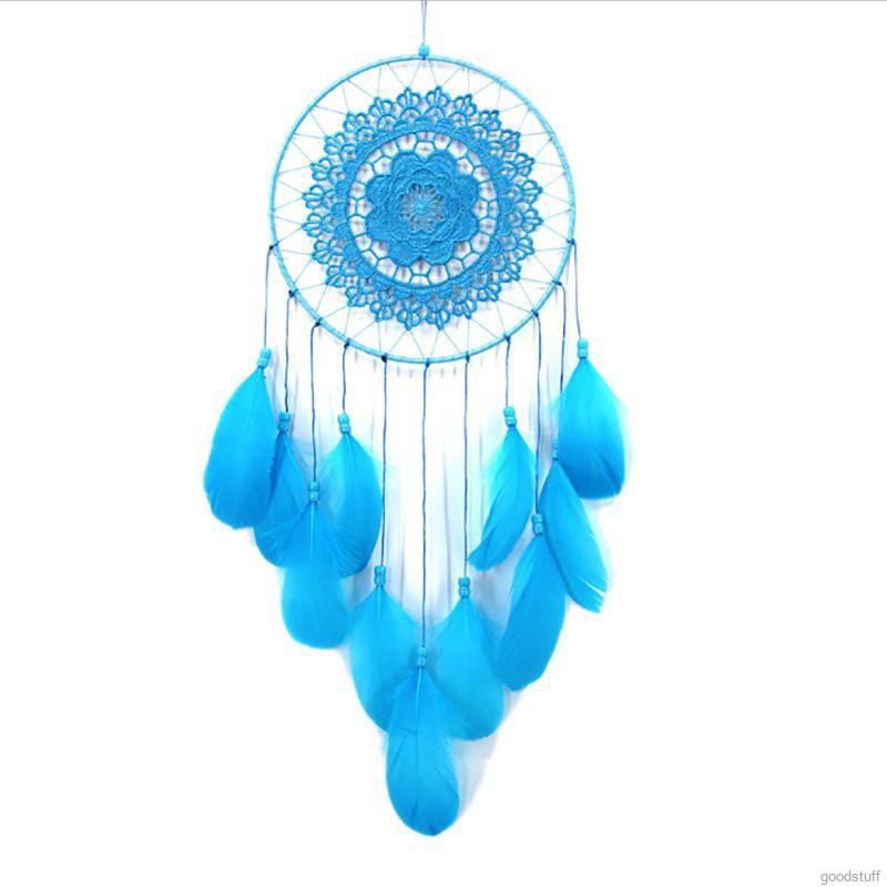 Dream Catcher Màu Hồng/Xanh Dương Xinh Xắn Dùng Để Trang Trí Nội Thất