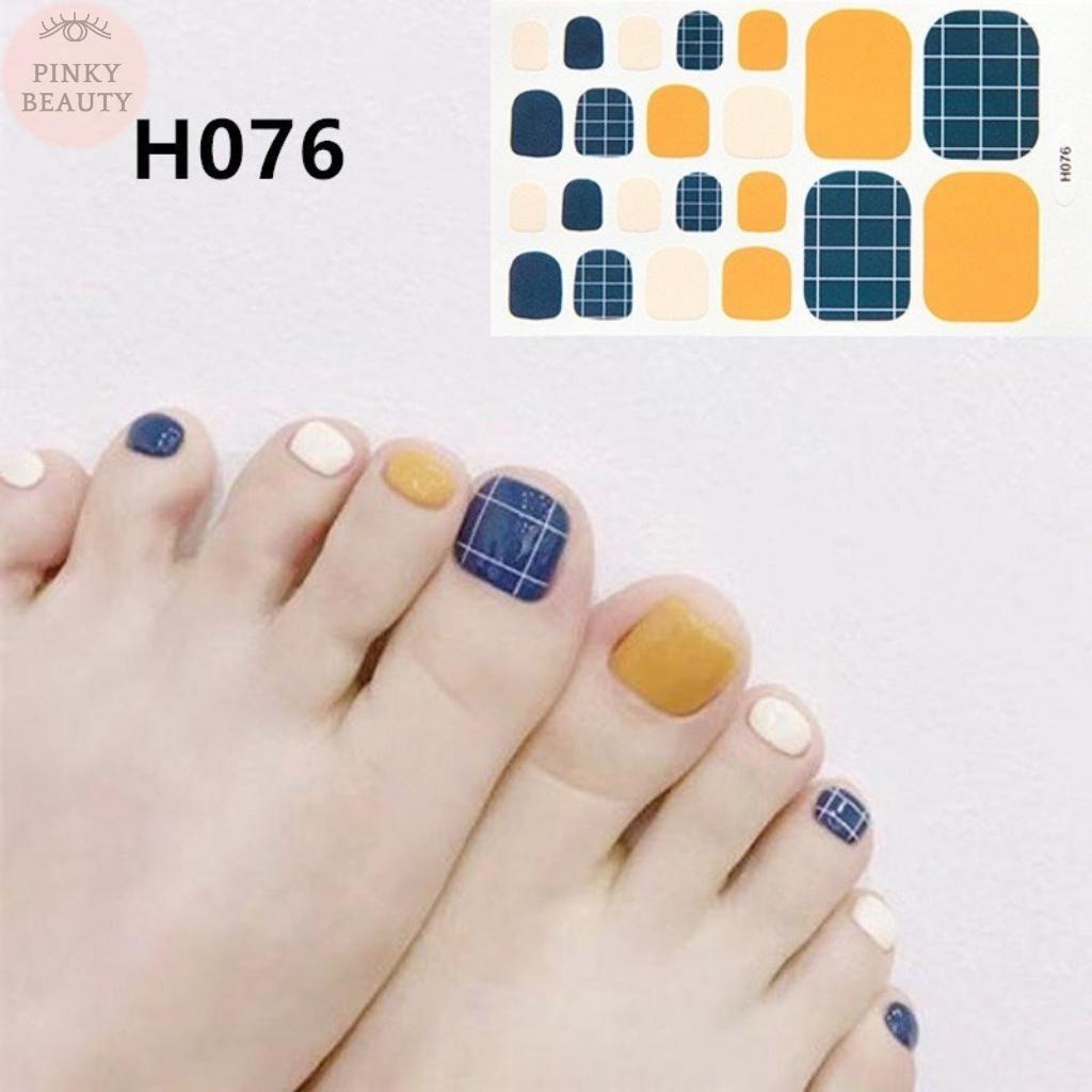 Bộ Sticker Dán Móng Chân Đính Đá Nhân Tạo, Hình Dán Móng Nail, Nhãn Dán Trang Trí Móng Họa Tiết 3D Đẹp - Pinky Beauty