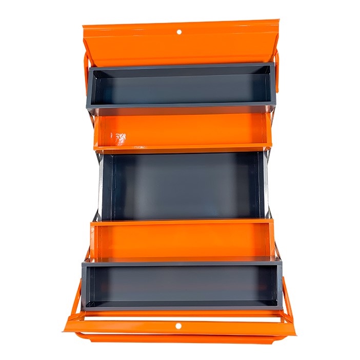Hộp dụng cụ sắt 3 tầng 5 ngăn 2 quai xách  Kích thước:430x220x220mm