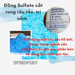 Đồng sulfate cắt rong rêu tảo , trị nấm cá 500gr