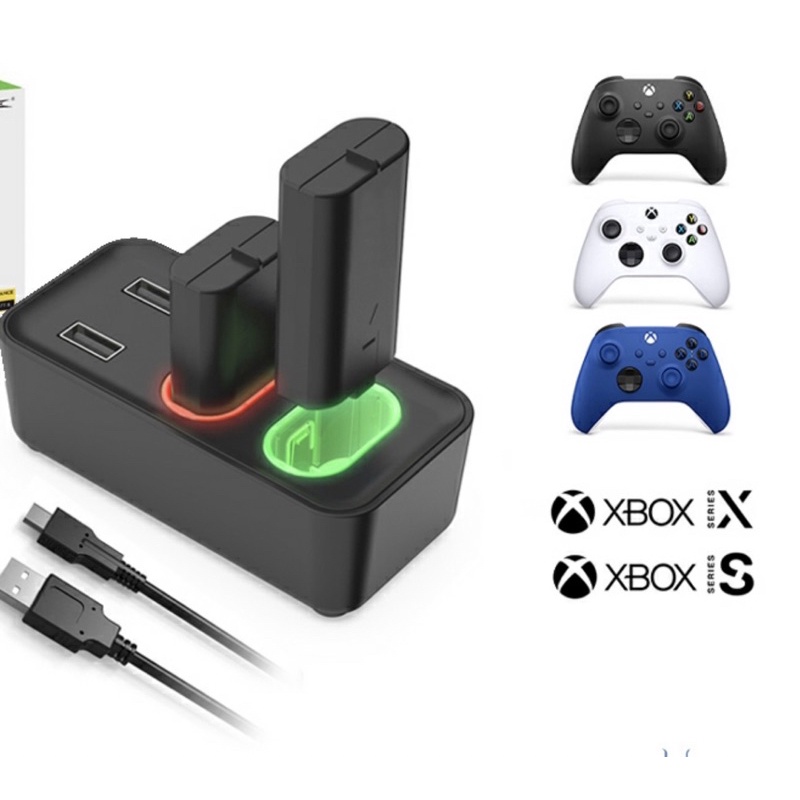 Bộ 2 pin sạc cho tay cầm Xbox One X S kèm dock sạc ngoài Dobe