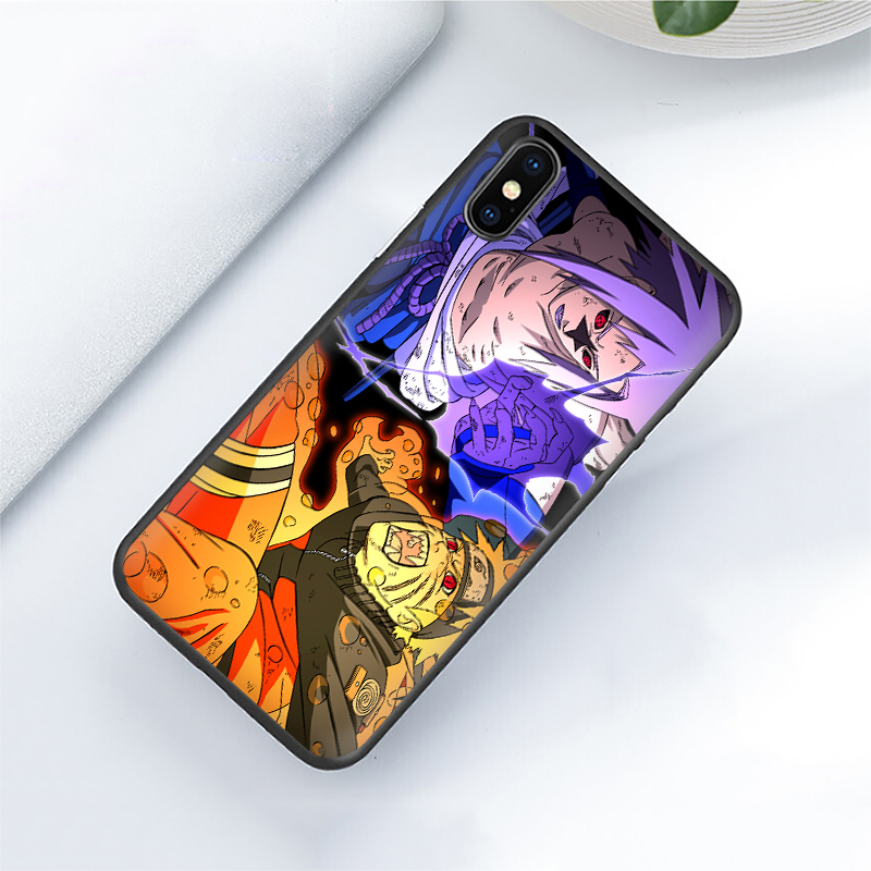 Ốp điện thoại silicon TPU mềm hình Sasuke Naruto T145 cá tính cho iPhone 8 7 6S 6 Plus 5 5S SE 2016 2020