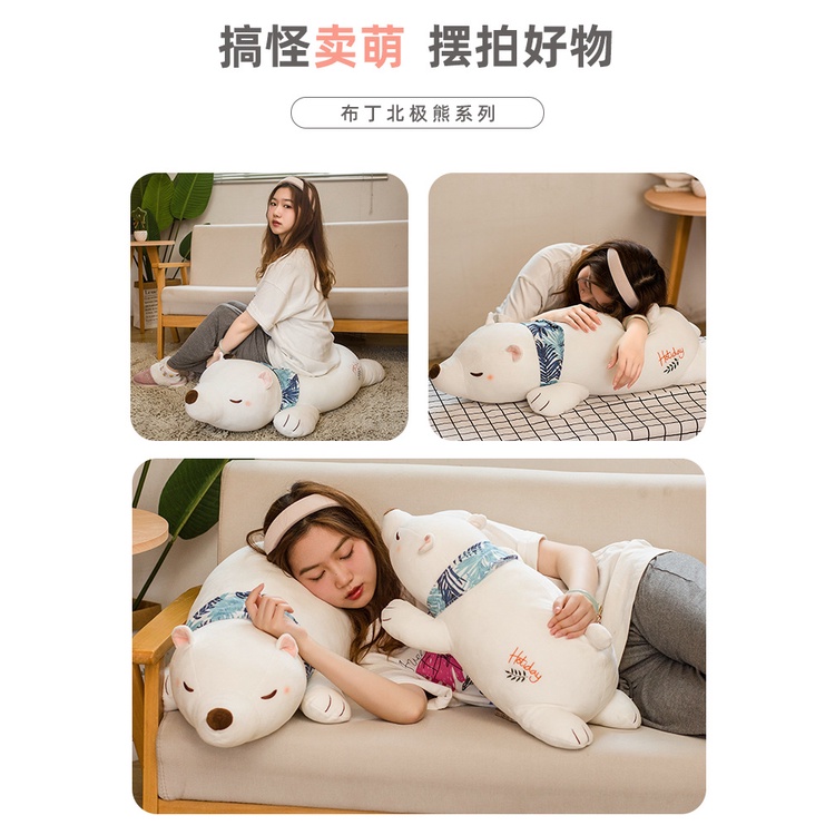 Gấu Bắc Cực Nhồi Bông Mềm Mại Dễ Thương