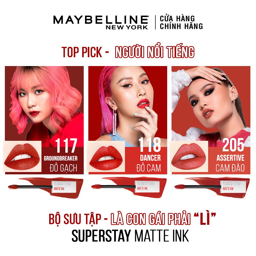 Son Maybelline New York Super Stay Matte Ink Lipstick City Edition - Son Kem Lì Maybelline 16h Lâu Trôi 5ml | BigBuy360 - bigbuy360.vn