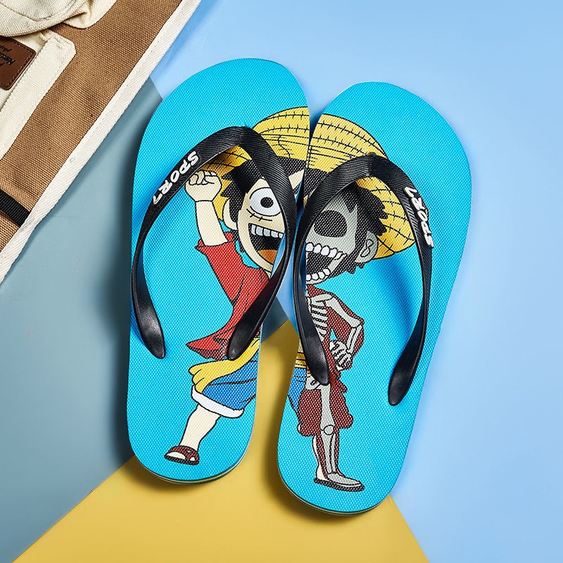 Dép Xỏ Ngón In Hình Luffy One Piece Chống Trượt Thời Trang Mùa Hè Cho Nam
