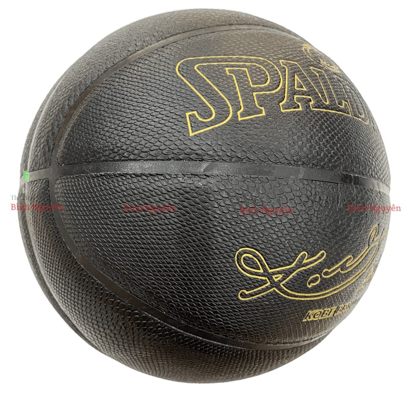 Bóng rổ Spalding Kobe Bryant 24 Đen số 7 TẶNG Bơm+Kim+Túi Mamba Signature phiên bản kỉ niệm trận đấu Sân Indoor Outdoor