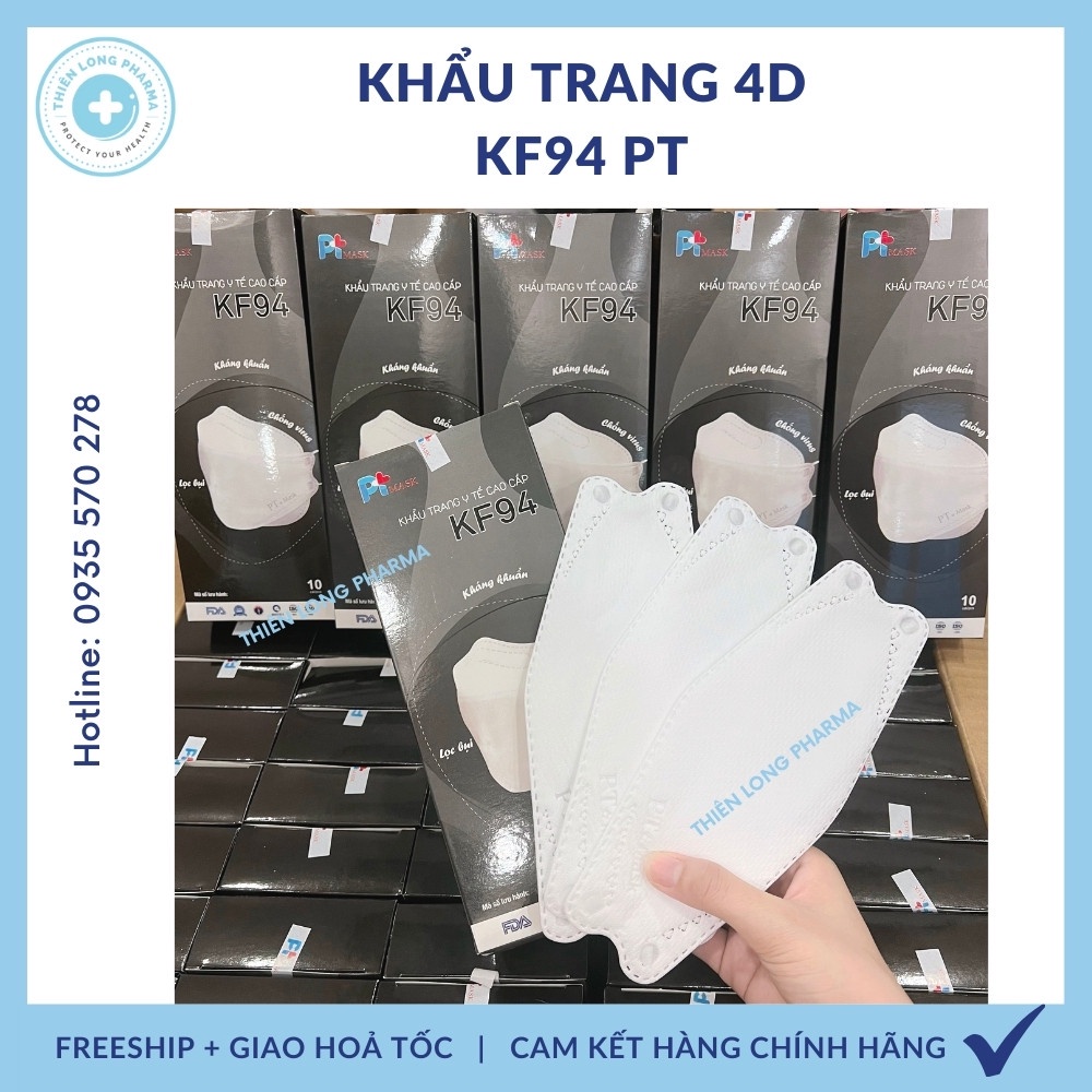 Khẩu trang KF94 4D, Khẩu trang kháng khuẩn, hàng chính hãng kiểu dáng Hàn Quốc siêu đẹp