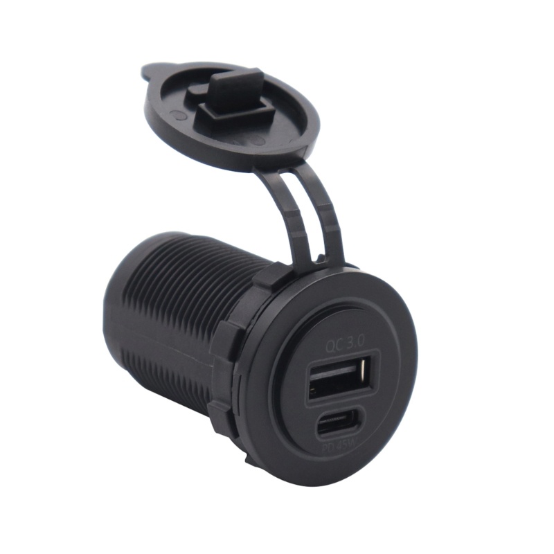 Ổ CắM SạC 12V 24V 45W PD USB C 18W QC3 0 Cho Xe TảI Note 20 10 S21 20 10