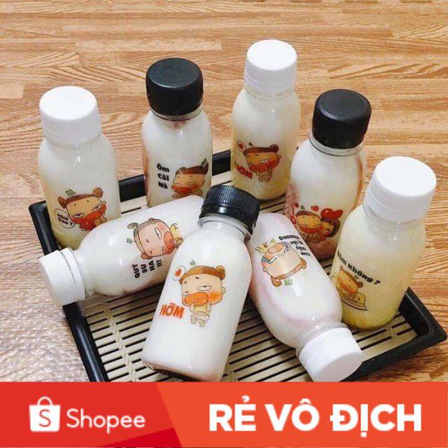 Chai nhựa trong tròn đựng trà sữa, sữa chua, nước ép 100ml | BigBuy360 - bigbuy360.vn