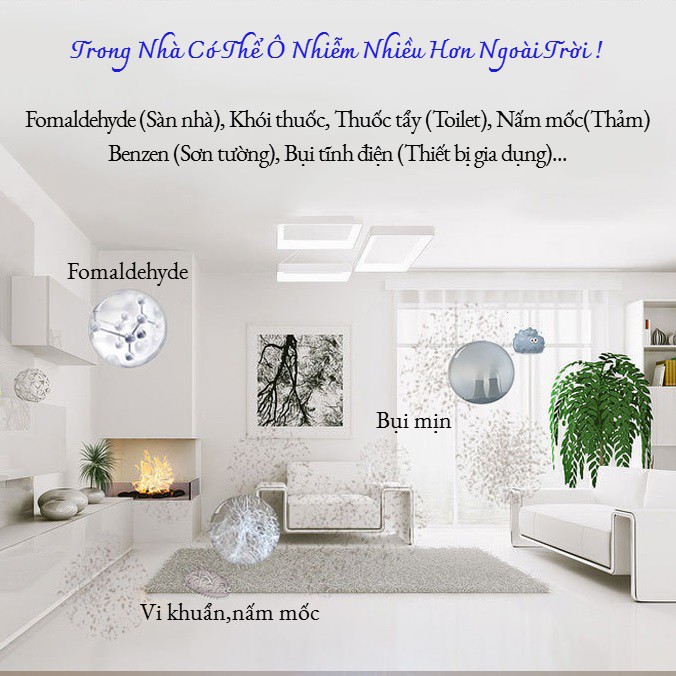 Máy Lọc Không Khí Thông Minh Avros HM 888 - Khử UV - Lọc Bụi Mịn PM 2.5 - Tạo Ion Âm - Tấm Lọc 3 Lớp Dễ Dàng Thay Thế
