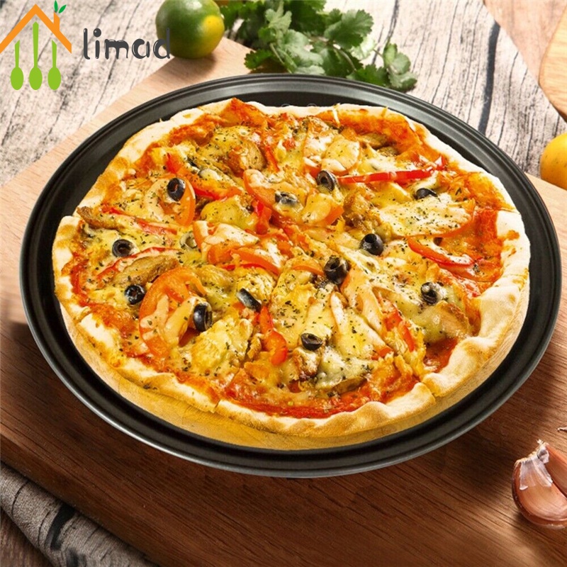 Khay Tròn Có Lỗ Bằng Thép Carbon Chống Dính Chuyên Dụng Cho Nướng Bánh Pizza