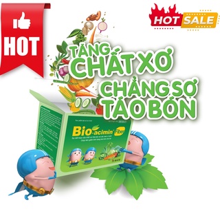 Men vi sinh bổ sung chất sơ phòng ngừa táo bón cho bé BIO AICIMIN FIBER hết lo táo bón, hộp 30 gói