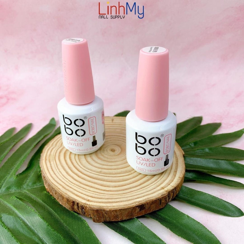 Sơn Gel BoBo Hai Màu Trắng Đen - Sơn Móng tay Móng Nail Thể Tích 15ml