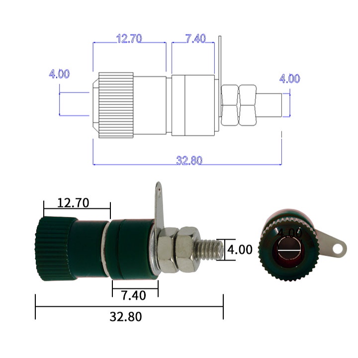 Đầu Jack JS910 B-B Dài - Jack Bắp Chuối Cái