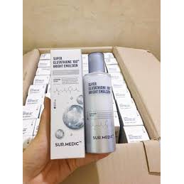 Sữa Dưỡng và nước hoa hồng Sur.Medic Super Glutathione 100 Bright Emulsion 120ml