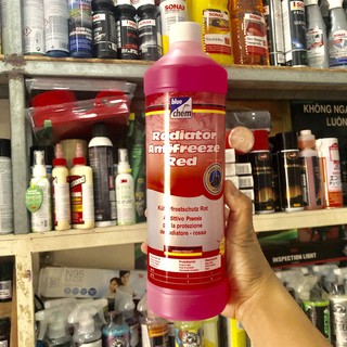 Nước làm mát pha sẵn cao cấp từ đức bluechem radiator antifreeze red 1 lit
