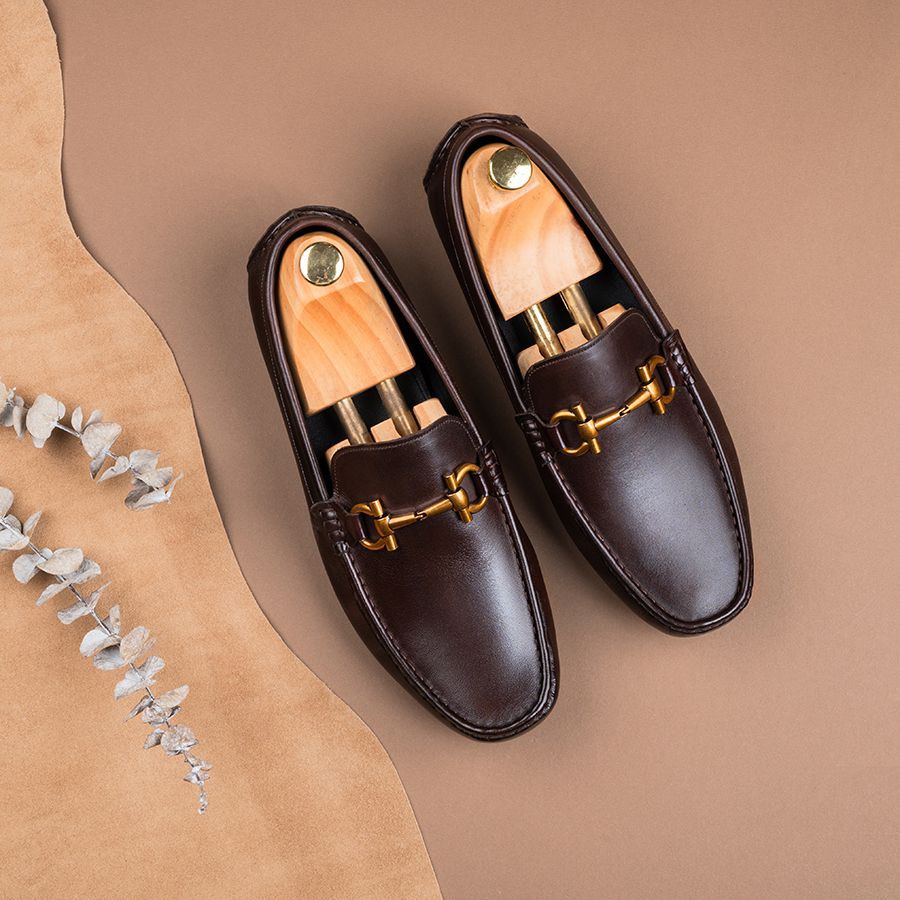 Giày Lười Nam LAFORCE Bit Loafer Màu Nâu GNLA8868-N Tặng Tất UNIQLO Cao Cấp