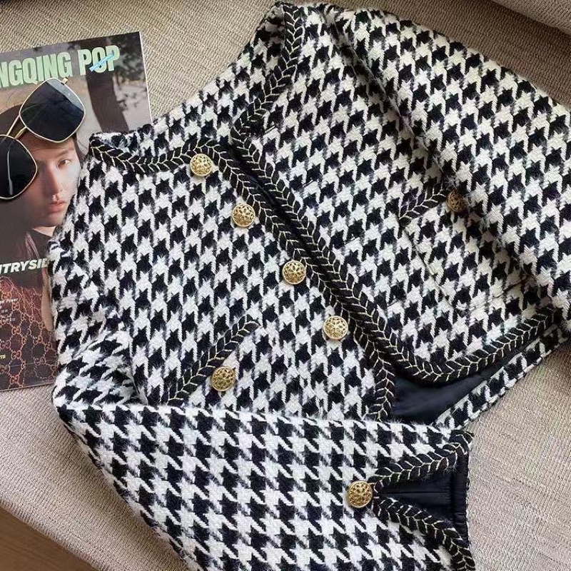 Áo dạ tweed tay xẻ