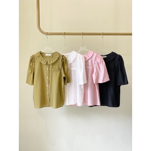 Áo cổ sen nhún bèo