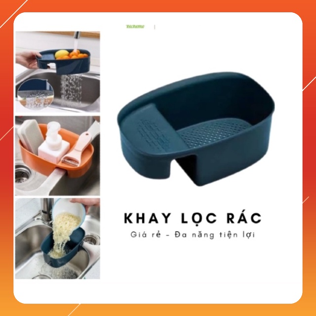 Khay lọc rác, đựng đồ rửa chén treo bồn rửa chén đa năng