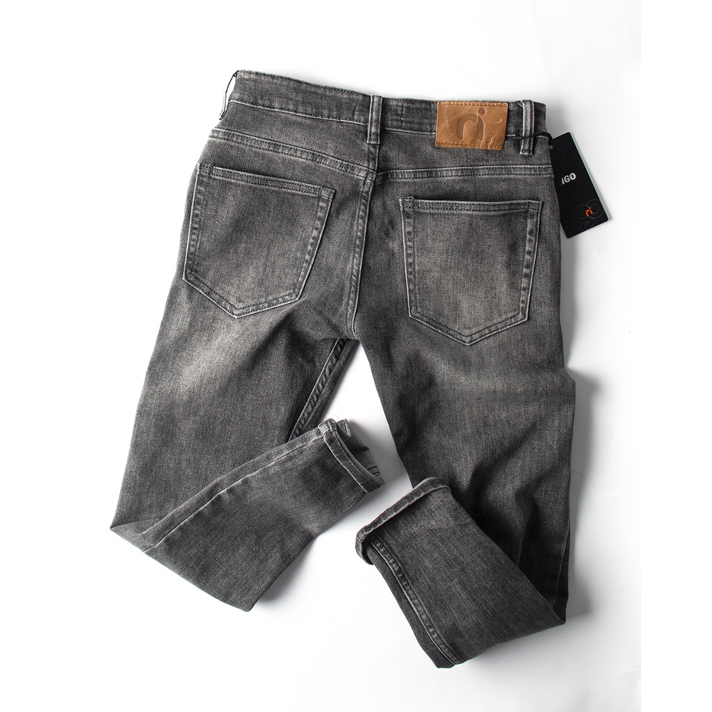 Quần jean nam xám skinnyfit 75