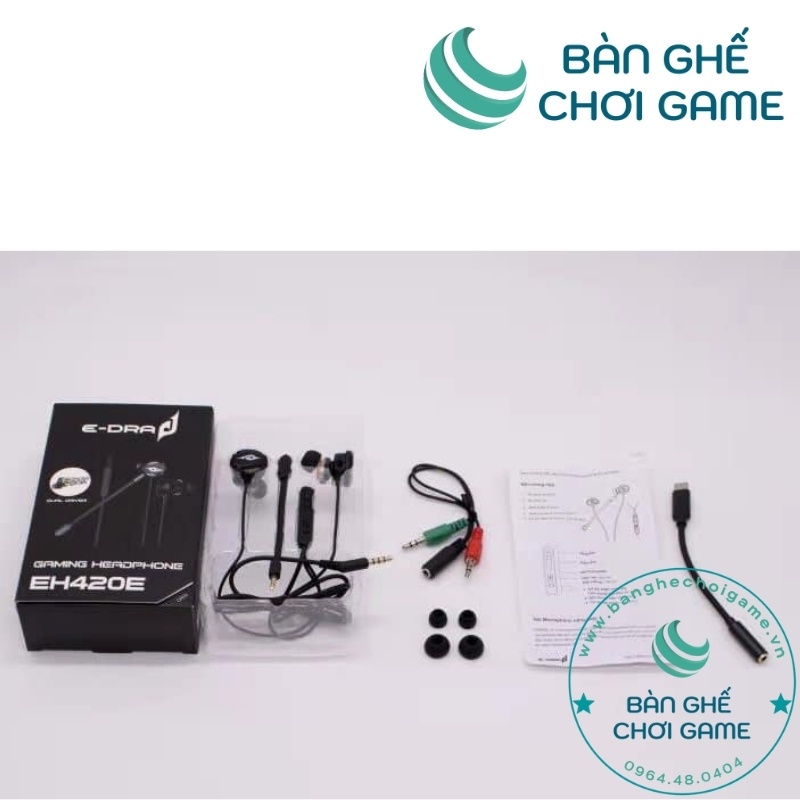 Tai nghe chơi game nhét tai E-Dra EH420E - Chính hãng