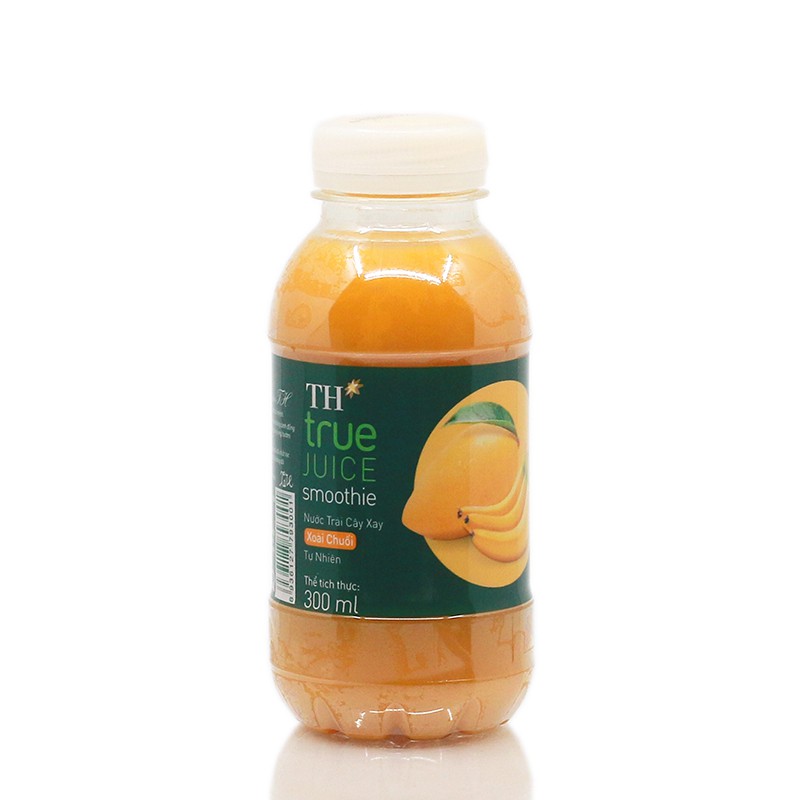 Nước trái cây xay Xoài Chuối tự nhiên – TH TRUE JUICE SMOOTHIE- Lốc 06 chai 300ml
