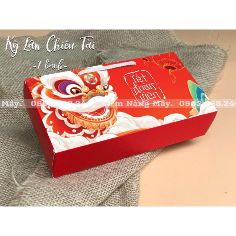 Hộp trung thu 2 bánh, hộp 2 bánh set 5 hộp