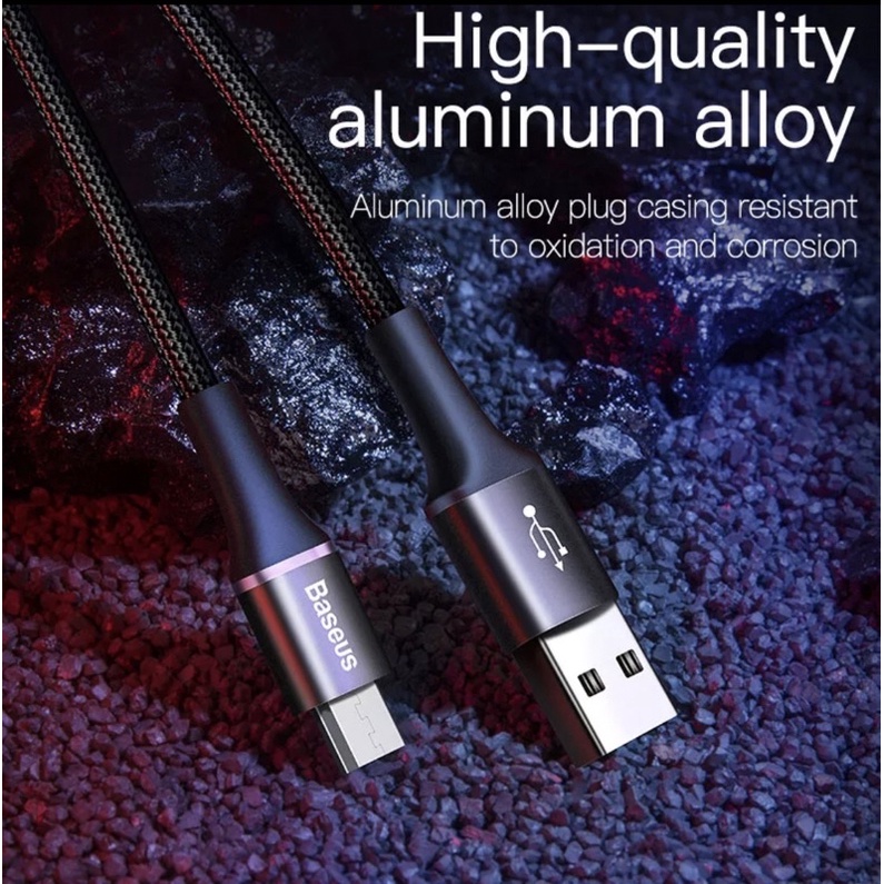 Cáp sạc nhanh siêu bền Baseus Data Micro USB sạc nhanh 3A,cho Samsung/ Xiaomi/ Oppo/ LG / Huawei dài 1m
