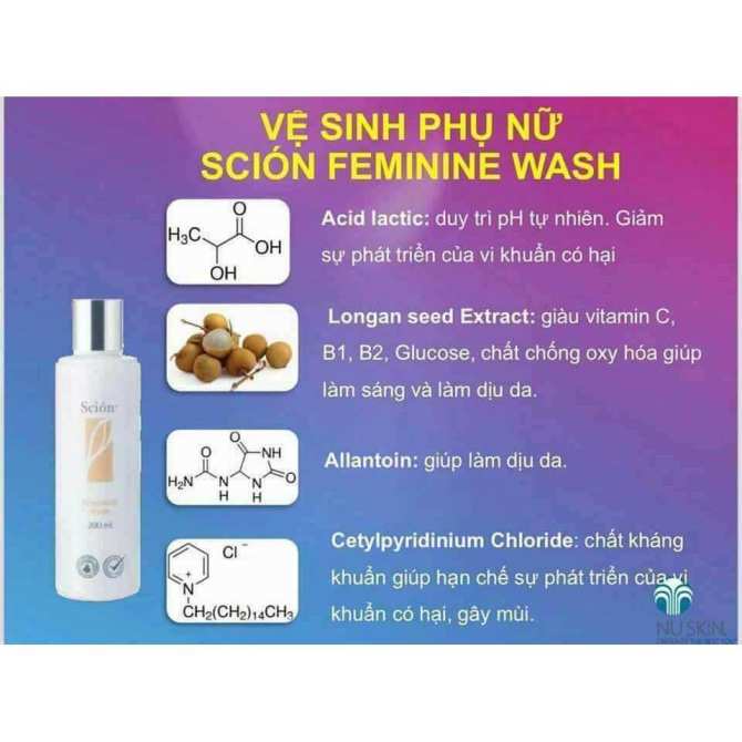 Dung dịch vệ sinh phụ nữ Nuskin Scion Feminine Wash 200ml