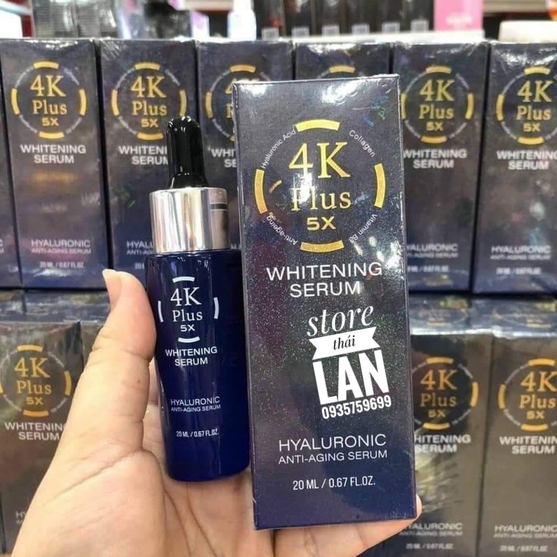 [CHÍNH HÃNG]Serum 4k plus Thái Lan trắng da, ngăn ngừa mụn, chống lão hóa, se khit lỗ chân lông