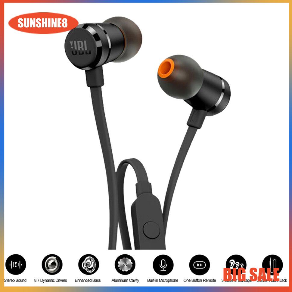 【SUN】JBL T290 In-ear Gaming Sports Music Earphones Wired Stereo Earphones