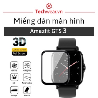 Miếng dán màn hình Amazfit GTS 3 full viền vừa vặn | Hàng xịn chất lượng cao | Có sẵn giao ngay toàn quốc