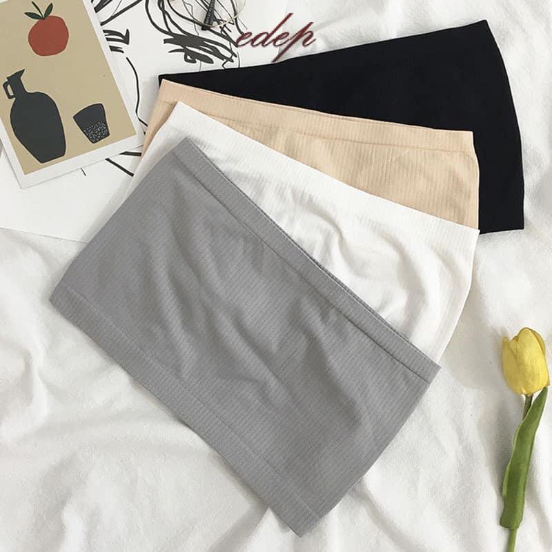 Áo ống thun dệt lửng mã, Bra quây ngực chất thun mềm mát