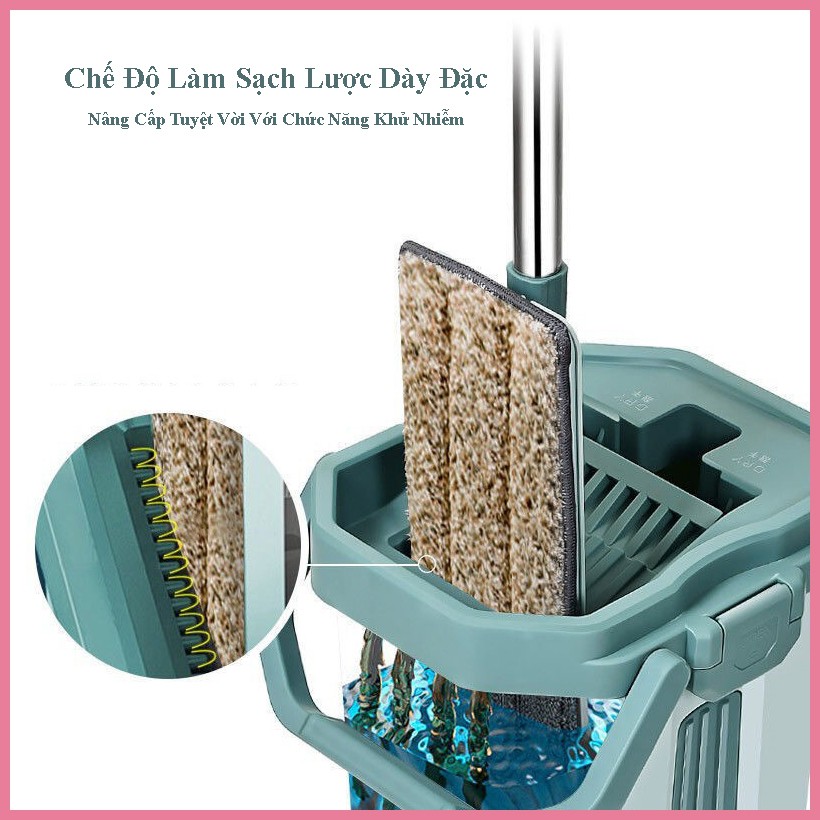 Bộ Chổi Lau Nhà Thông Minh MOP Xoay 360 Độ Cao Cấp ( Hàng Loại 1)