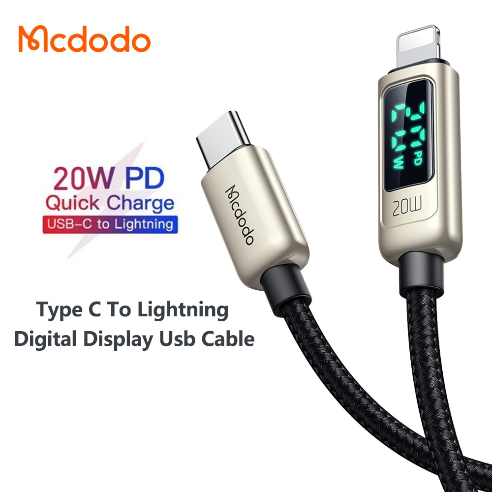 Mcdodo Cáp sạc nhanh PD 20w Type C To Lightning MCDODO  dài 1.2m dành cho iPhone 12 11 X 8