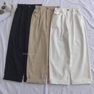 Quần kaki ống rộng về sll 3 màu trắng be đen free size