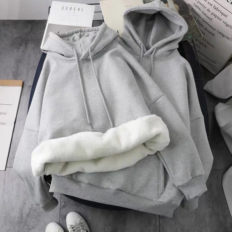 Áo Hoodies Tay Dài Màu Trơn Phong Cách Hàn Quốc Xinh Xắn Năng Động | BigBuy360 - bigbuy360.vn
