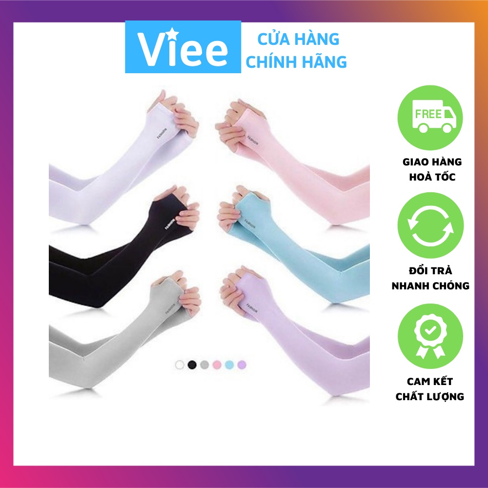 Găng tay bao tay chống nắng xỏ ngón co giãn 4 chiều ngăn tia UV Hàn Quốc