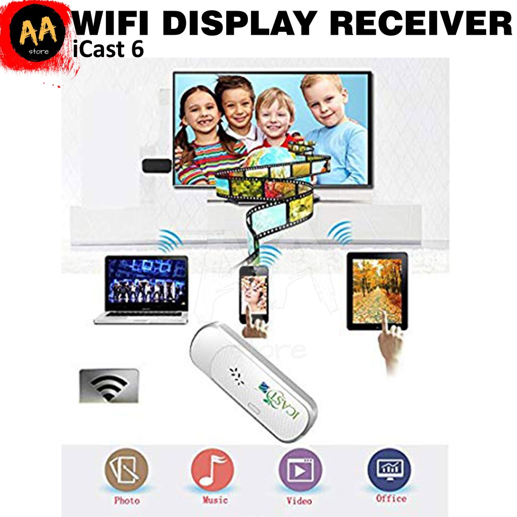 Thiết Bị Chia Sẻ Hình Ảnh Lên Tivi 6 Dongle Hdmi Wifi Miracast Ios & Android