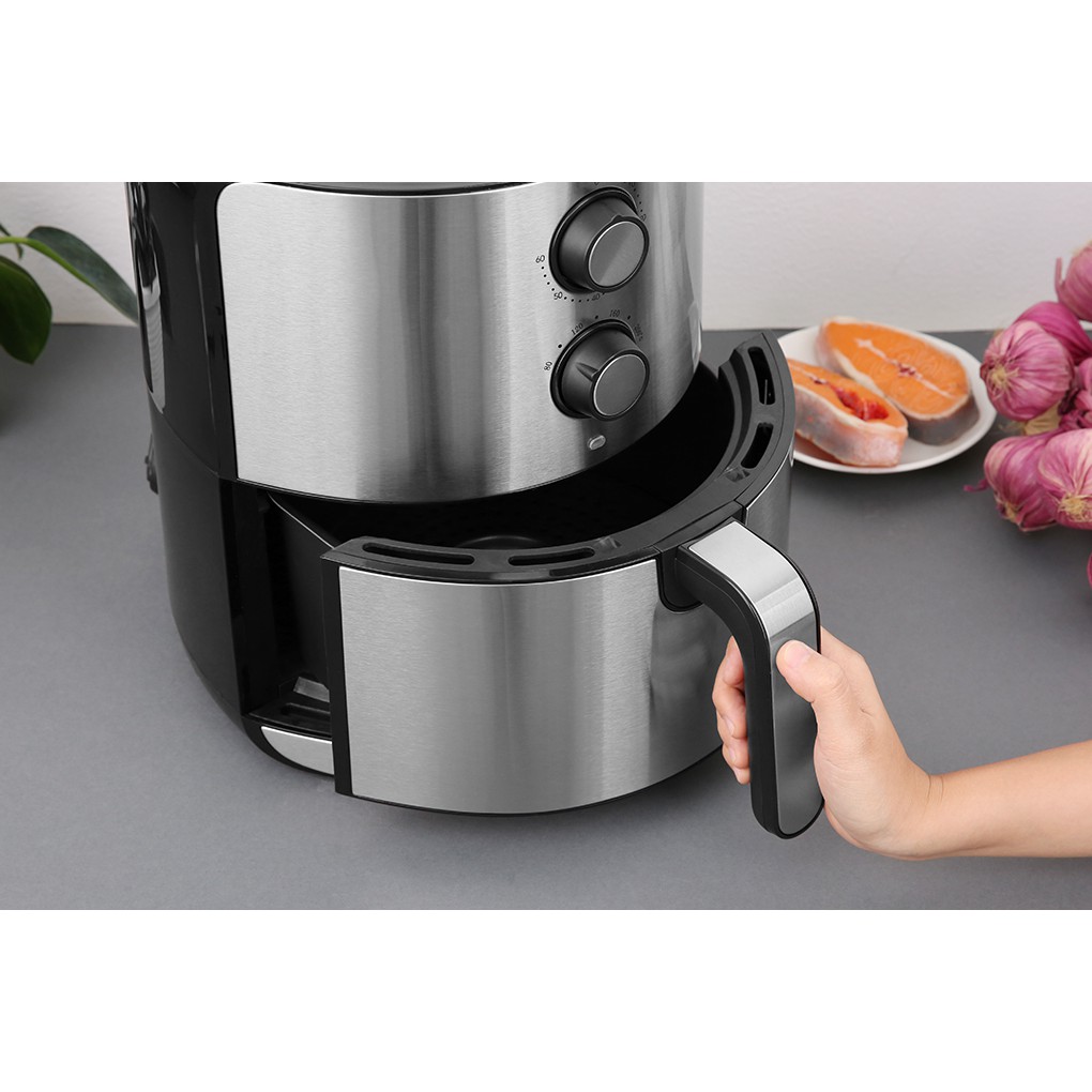 Nồi chiên không dầu M199 4.5L 1400W vỏ inox