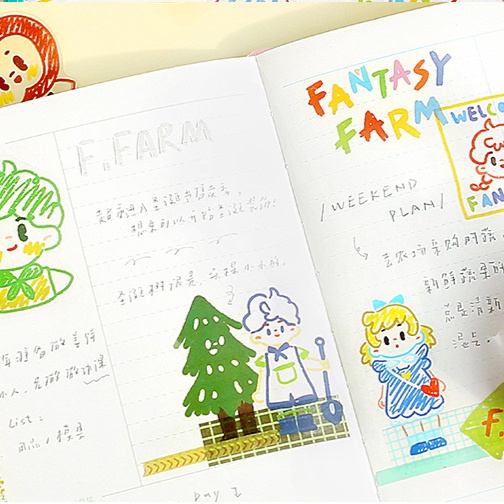 Bộ 40 Miếng Dán Hình Nhân Vật Hoạt Hình 4 Fantasy Farm Series SS086
