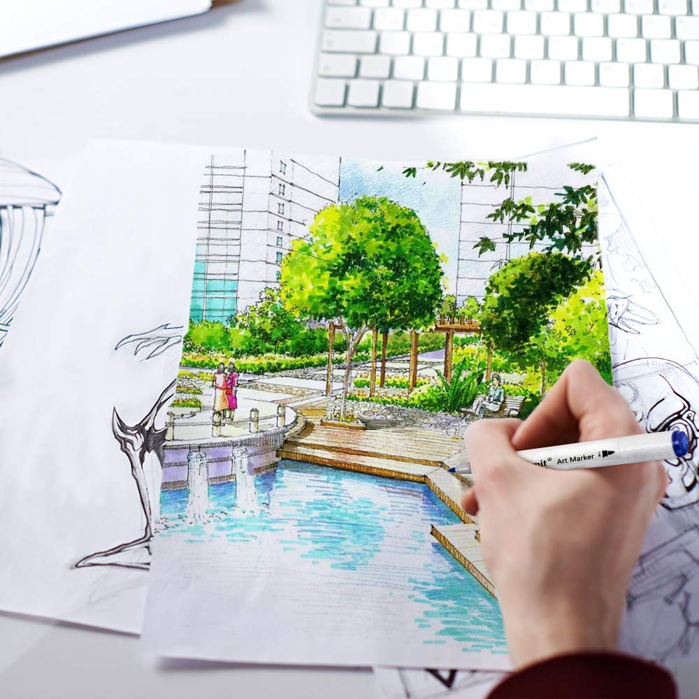 6 bút lông màu da gốc cồn dùng vẽ phác thảo