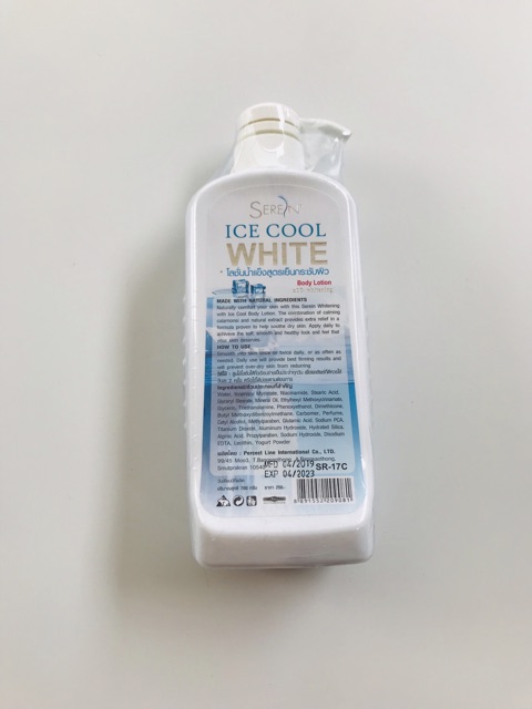 Dưỡng thể trắng da và chống nắng seren ice cool white body thái lan 700 ml | BigBuy360 - bigbuy360.vn