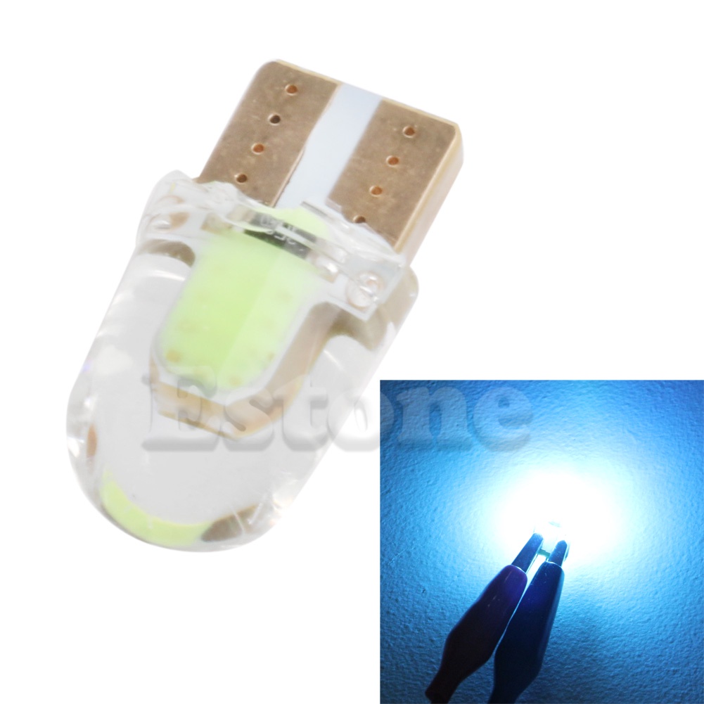 1 bóng đèn LED T10 194 168 W5W 8 SMD ánh sáng trắng ấm