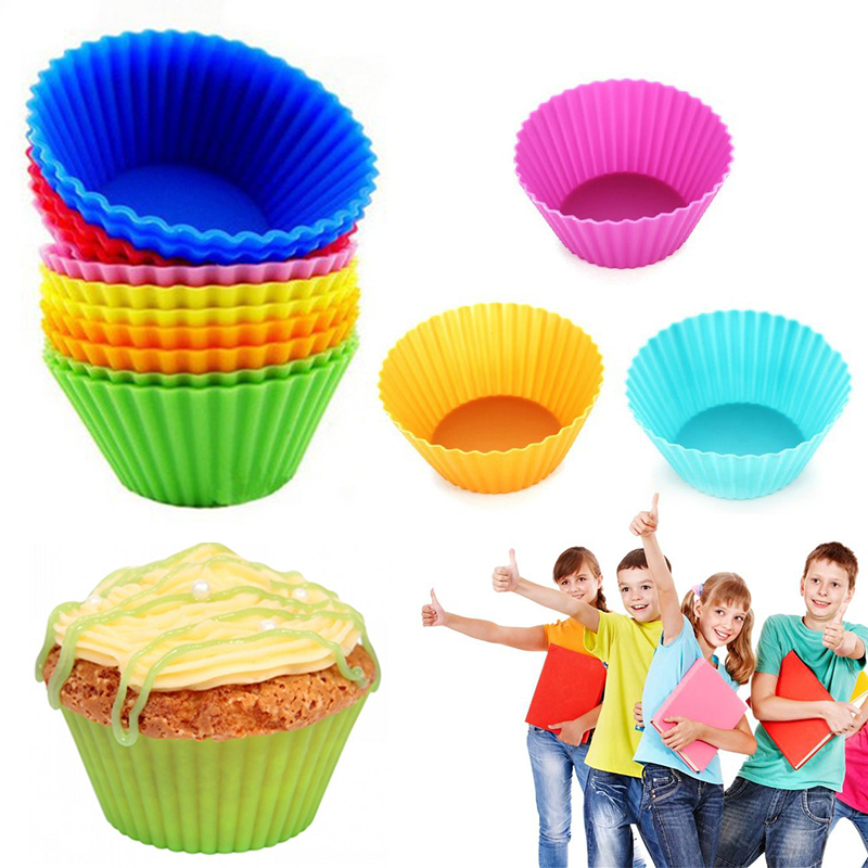 Khuôn silicon làm bánh cupcake an toàn tiện dụng