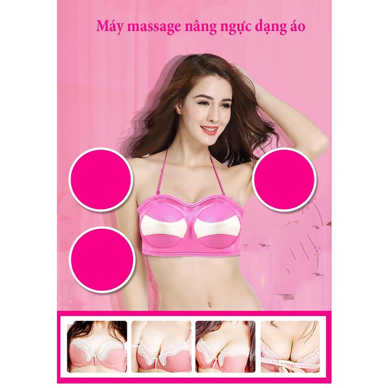 Máy Làm Tăng Kích Thước Vòng 1-Máy massage nâng ngực Chế Độ Mát Xa Xoay 360 cải thiện kích thước và tình trạng chảy xệ