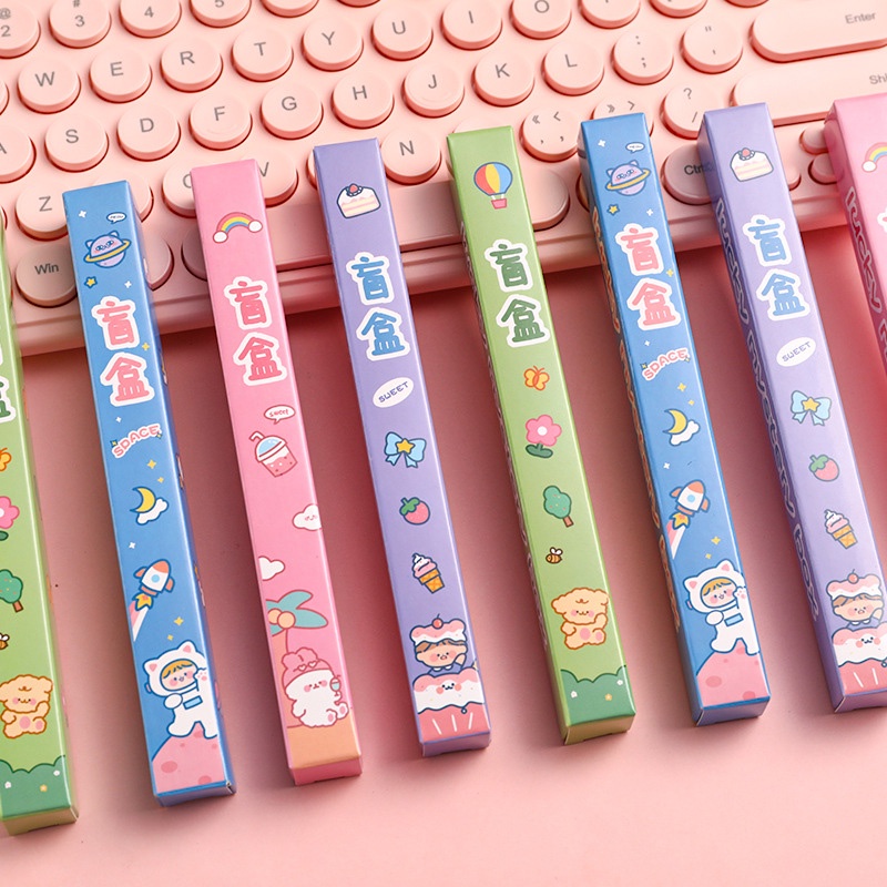 1 Bút Mực Gel Ngòi 0.5mm Kiểu Dáng Hoạt Hình Đáng Yêu Cho Bé