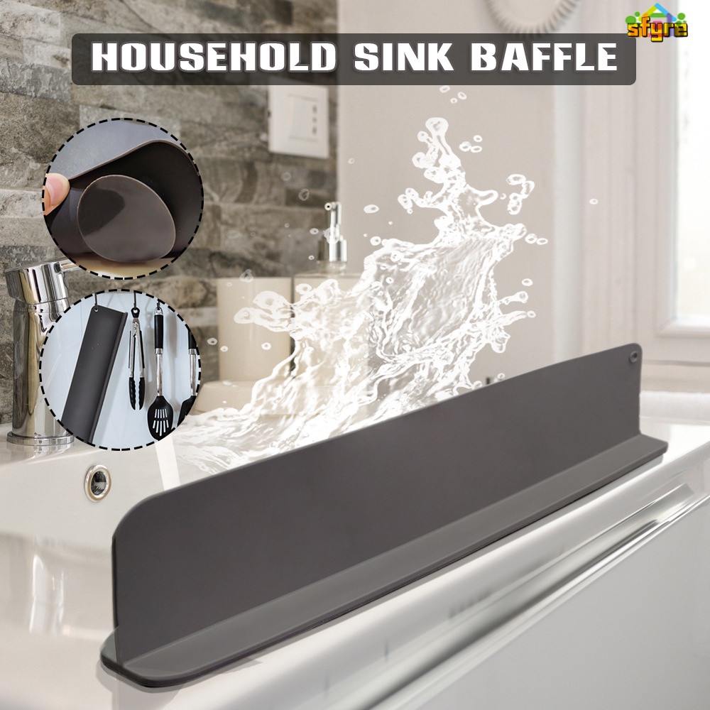 Tấm Chắn Nước Bằng Silicone Có Giác Hút Chống Văng Có Thể Giặt Rửa Và Tái Sử Dụng Cho Bồn Rửa